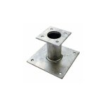 Pied de poteau fixe 150mm double platine galvanisé à chaud sud bois Pied de poteau fixe 150mm double platine galvanisé à chaud sud bois