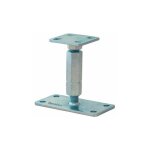 Pied de poteau rglable hauteur h120 / 195mm universel galvanis b16x8