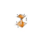 Sud bois - pied de poteau r�glable pprc hauteur 100 � 150 mm simpson