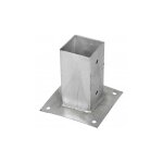 Sud bois - support pied de poteau bois carr  fixer galvanis  chaud - dimensions (mm) : 180x180