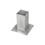 Support pied de poteau bois carr� � fixer galvanis� � chaud - dimensions (mm) : 70x70