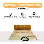 Sud rayonnement - plancher chauffant lectrique sur chape - 65 w / m : l 2, 40 m x l 0, 70 m - 140 w ...