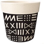 Cache pot en bambou motif ethnique 12 cm