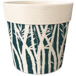 Cache - pot en bambou motif tropical 8 cm