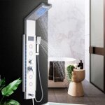 Colonne de douche panneau de douche pour salle de bain hydromassages 5 jets système de douche panneau ... Colonne de douche panneau de douche pour salle de bain hydromassages 5 jets système de douche panneau ...