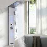 Colonne de douche, pommeau de douche cascade  effet de pluie  led, bec de baignoire  jets de massage ...