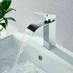 Robinet salle de bain cascade, design elégant robinet lavabo, mitigeur en laiton, eau chaude et froide ... Robinet salle de bain cascade, design elégant robinet lavabo, mitigeur en laiton, eau chaude et froide ...