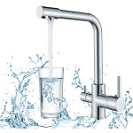 Robinet de cuisine 3 voies mitigeur cuisine 3 voies pivotant  360, robinet vier cuisine eau potable, ...