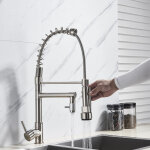 Suguword - robinet de cuisine robinet d'évier de cuisine en acier inoxydable extensible avec douchette ... Suguword - robinet de cuisine robinet d'évier de cuisine en acier inoxydable extensible avec douchette ...