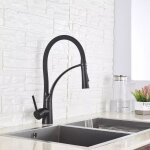 Suguword - robinet de cuisine noir douchette extractible robinet 360 robinet d'vier de cuisine