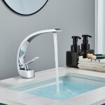 Suguword - robinet de lavabo robinet de salle de bain évier mitigeur de salle de bain courbé Suguword - robinet de lavabo robinet de salle de bain évier mitigeur de salle de bain courbé