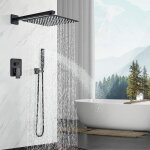 Syst�me de douche encastr� avec t�te de douche carr�e 16 pouce abs plastique douchette set de douche ...