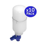 Suinga - lot de 10 abreuvoir pour pigeons en plastique blanc 2 litres