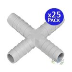 Lot de 25 croix de 10 mm pour tuyau flexible pour les connexions dans les syst�mes d'irrigation et d'eau ...