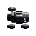 Suinga - lot de 4 raccord de plomberie mdpe pour tuyaux d'eau, adaptateur 63mm x 2'' bsp m�le, pour tuyau ...