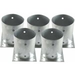Suinga - lot de 5 ancrage métallique rond 10 cm, hauteur 15 cm support d'ancrage à visser pour poteau ... Suinga - lot de 5 ancrage métallique rond 10 cm, hauteur 15 cm support d'ancrage à visser pour poteau ...
