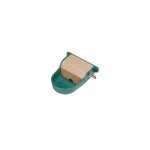 Abreuvoir automatique en aluminium pour chiens, 11x16x6 cm. vert. sortie du rservoir d'eau