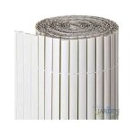 Suinga - brise - vue double face 1 x 3 m, pvc blanc, apporte un aspect moderne, lgant et diffrent ...