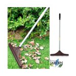 Brosse  gazon artificiel, manche tlescopique, manche en acier, gazon artificiel, rteau, plastique