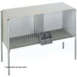 Cage � pigeons en t�le galvanis�e 2 d�partements avec pieds, 100x45x75 cm