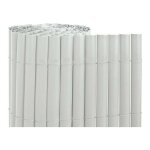 Suinga - canisse synthtique pvc 1, 5 x 5 m avec cannes entires blanche, brise - vue pour jardins, balcons ...