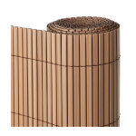 Suinga - canisse synthtique pvc double 1, 5 x 3 m avec cannes entires marron, brise - vue pour jardins, ...