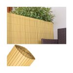 Suinga - canisse synthtique pvc double 1, 5 x 3 m avec cannes entires naturelle, brise - vue pour jardins, ...