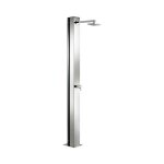 Suinga - douche solaire en acier inoxydable avec 1 tte carre