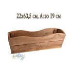 Suinga - jardinire en bois de chne pour jardin et terrasse 22x63 cm, hauteur 19 cm