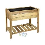 Suinga - jardini�re sur�lev�e en bois 100x50x75 cm. carr� potager sur pieds. lit de jardin sur�lev� erconomiqu ...