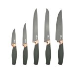 Lot ensemble de 5 couteaux avec lame en acier inoxydable antiadhsive