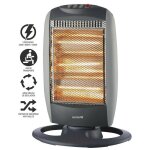 Suinga - radiateur halog�ne oscillant, 1200w, basse consommation, silencieux, panneau de commande et ...