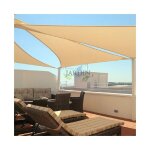 Suinga - store voile d'ombrage triangulaire en polyester 5 x 5 x 5 m�tres beige 150 gr / m2 uv pour jardin ...