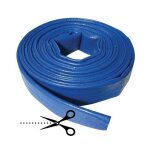 Suinga - tuyau de refoulement 50 mm, coupe au mtre, polyester pvc bleu en caoutchouc layflat pour incendies, ...
