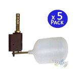 Suinga - lot de 5 vanne flotteur basse pression verticale, abreuvoir bovins moutons, vanne flotteur pour ...