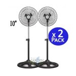 Suinga - ventilateur brumisateur oscillant 45w 3 vitesses h100cm d100cm