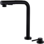 Sumerain - mitigeur de cuisine noir mat escamotable 2 trous install� devant la fen�tre, mitigeur �vier ...