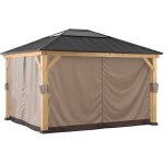 Sunjoy - rideau pour gazebo en c�dre - 336cm x 394cm