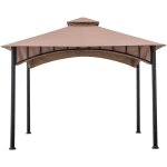 Sunjoy - tonnelle en tissu lauro en marron - 340cm x 340cm