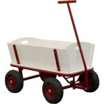 Billy chariot de jardin, bois - rouge - 94x61x97cm / 100 kilos max chariot pour jardin, chariot jardin ...