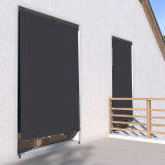 Sunny inch  - store vertical enrouleur extrieur pour terrasse ou balcon - anthracite mat - gris anthracite ...