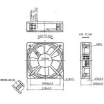 Sunon - ventilateur 230vca roulement a aiguilles 120 x 120 x 25mm