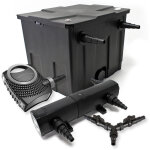 Sunsun kit complet: cbf - 350 filtre de bassin jusqu' 12000 l biologique, ctf - 8000 supereco pompe ...