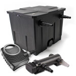 Sunsun - kit complet: cbf - 350 filtre de bassin jusqu' 12000 l biologique, ctf - 8000 supereco pompe ...