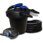 Sunsun kit complet: cpf - 250 filtre de bassin  pression jusqu? 10000 l avec 11w lampe uv, ctf - 6000 ...