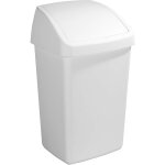 Poubelle blanche avec couvercle basculant delta 50 litres Poubelle blanche avec couvercle basculant delta 50 litres