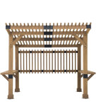 Sunway - pergola en bois de cdre krone balno en marron - 275cm x 310cm