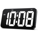 Sunxury ? horloge murale num�rique 10, 2 cm ? affichage 12 / 24 heures ? fonction heure d'�t� et gradation ...