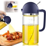 Sunxury - pluvrisateur d'huile 2 en 1, vaporisateur d'olive bouteille, spray huile cuisine verre, distributeu ...