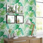 Papier peint intiss� jungle fever ? motif feuilles luxuriantes ? dimensions 1005 x 52cm ? r�sistant � ...